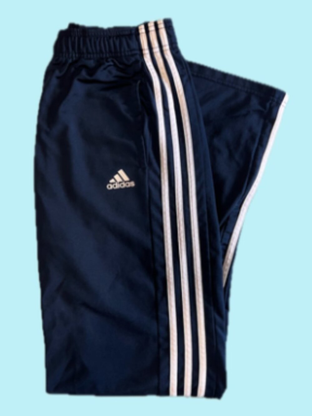 Adidas Track Pants Mens Medium Navy Blue Relax Fit